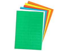 gekleurde papieretiketten voor COROPAC