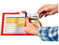 gekleurde houders voor documenten