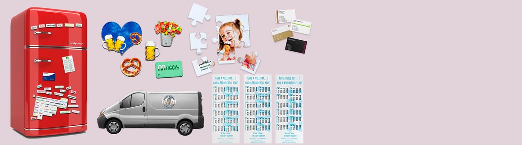 magneetkalenders en magnetische visitiekaartjes